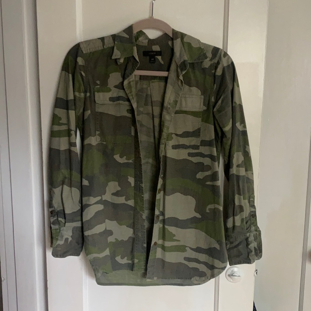 Camo J Crew button up